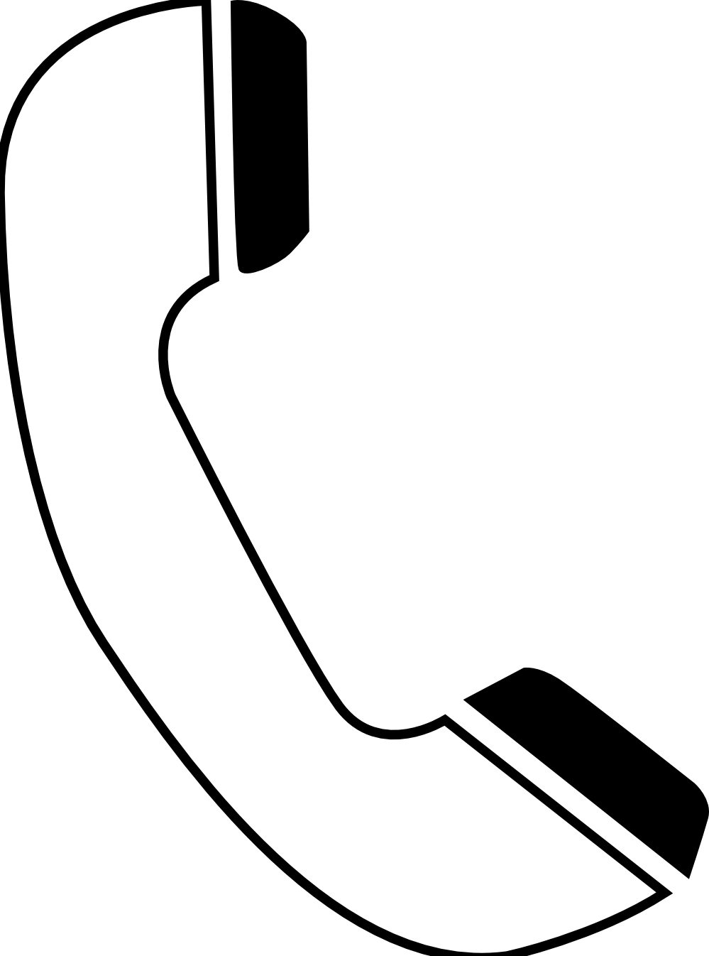 Telephone clipart black and white, Telephone black and white