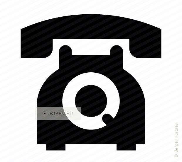 Retro vector icon of. Telephone clipart rotary dial phone