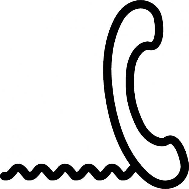 Telephone clipart telephone cable. Download cord icon line