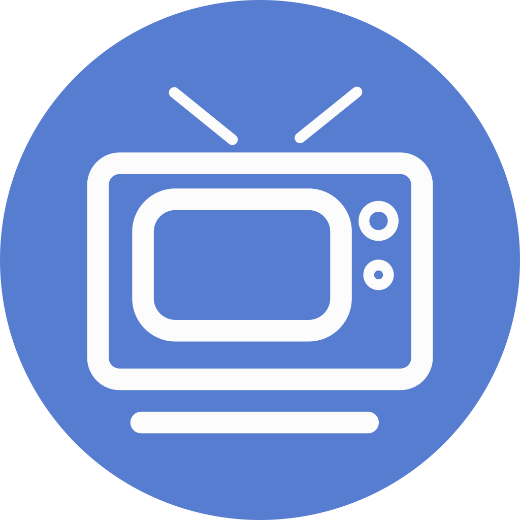 television clipart circle object