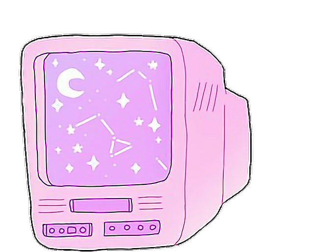 television clipart pink