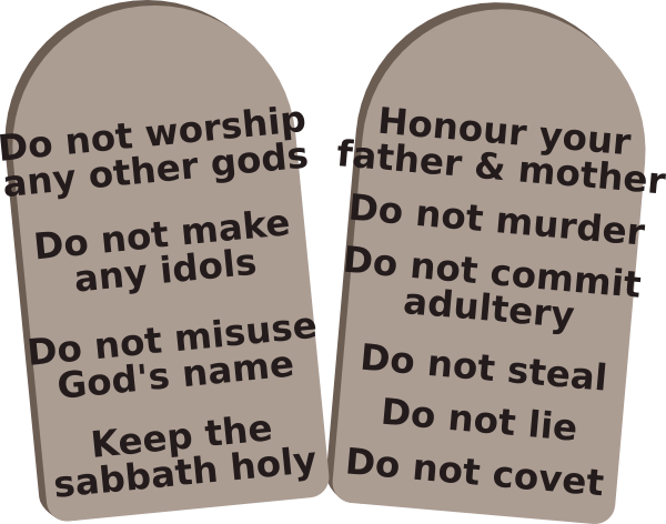 ten commandments clipart