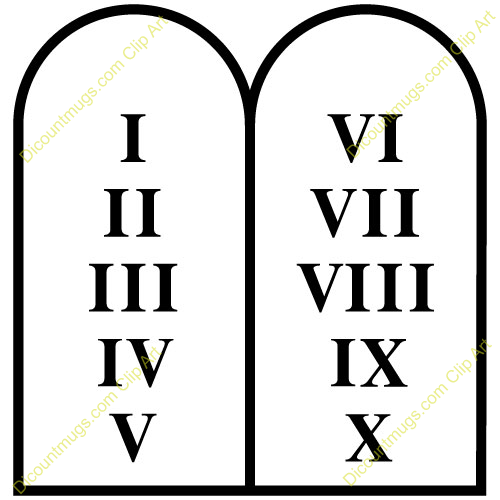 ten commandments clipart
