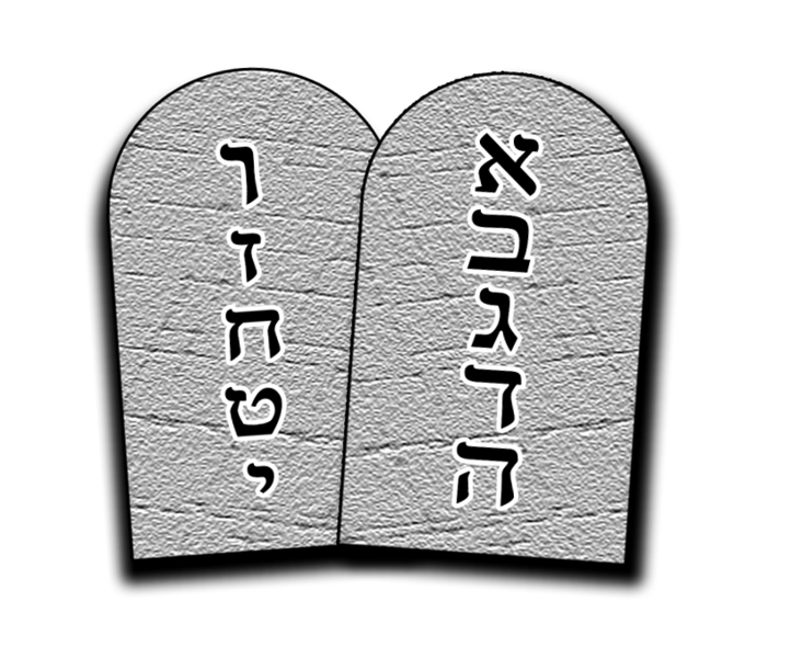 ten commandments clipart black and white