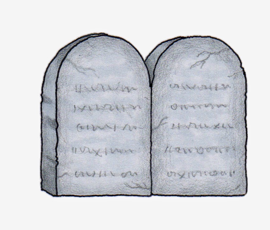 ten commandments clipart drawing