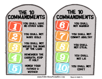 ten commandments clipart ks2