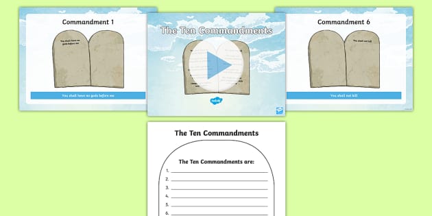 ten commandments clipart ks2