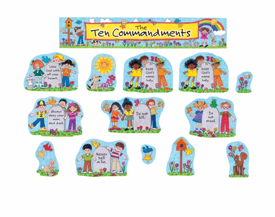 Ten commandments clipart preschooler craft. Tcr children s bulletin
