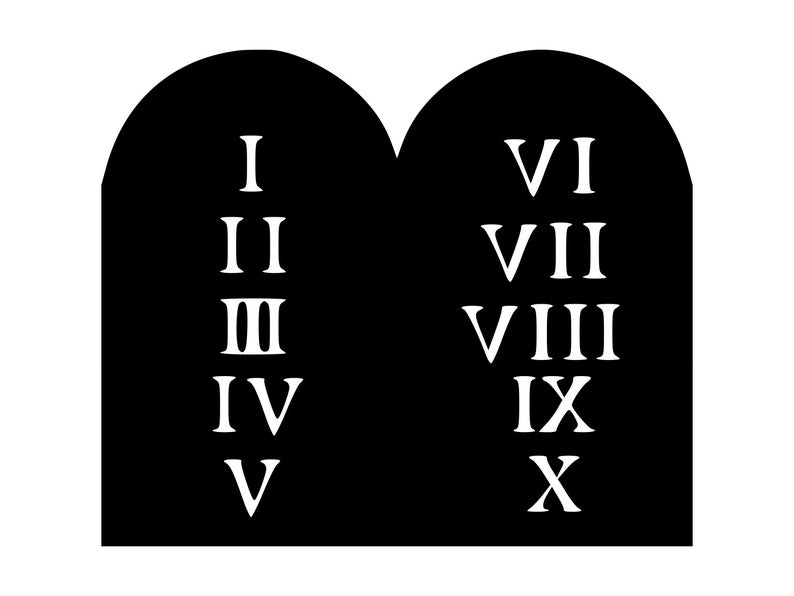 ten commandments clipart symbol