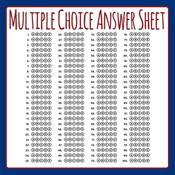 test clipart answer sheet
