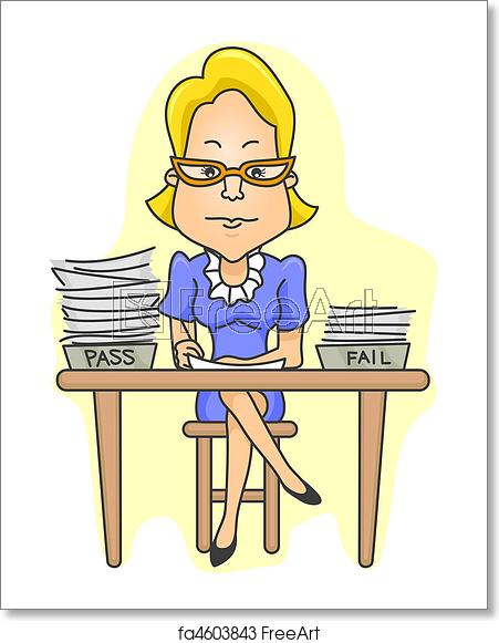 test clipart graded papers