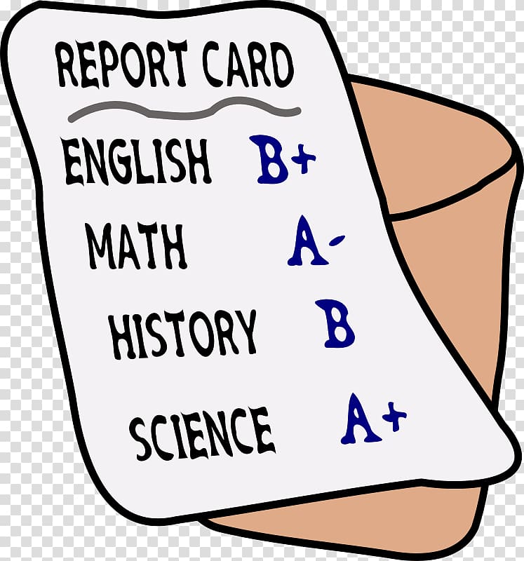 Test clipart high grade. Report card school grading