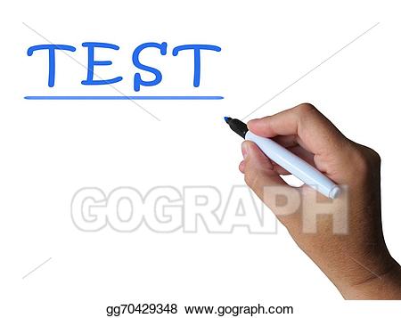 test clipart word