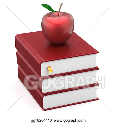 textbook clipart book apple