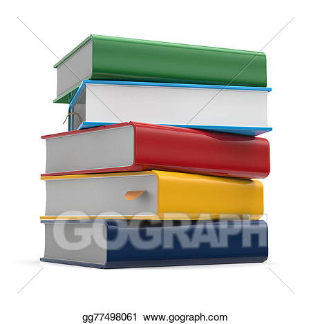 textbook clipart many book