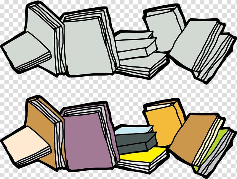 textbook clipart scattered book