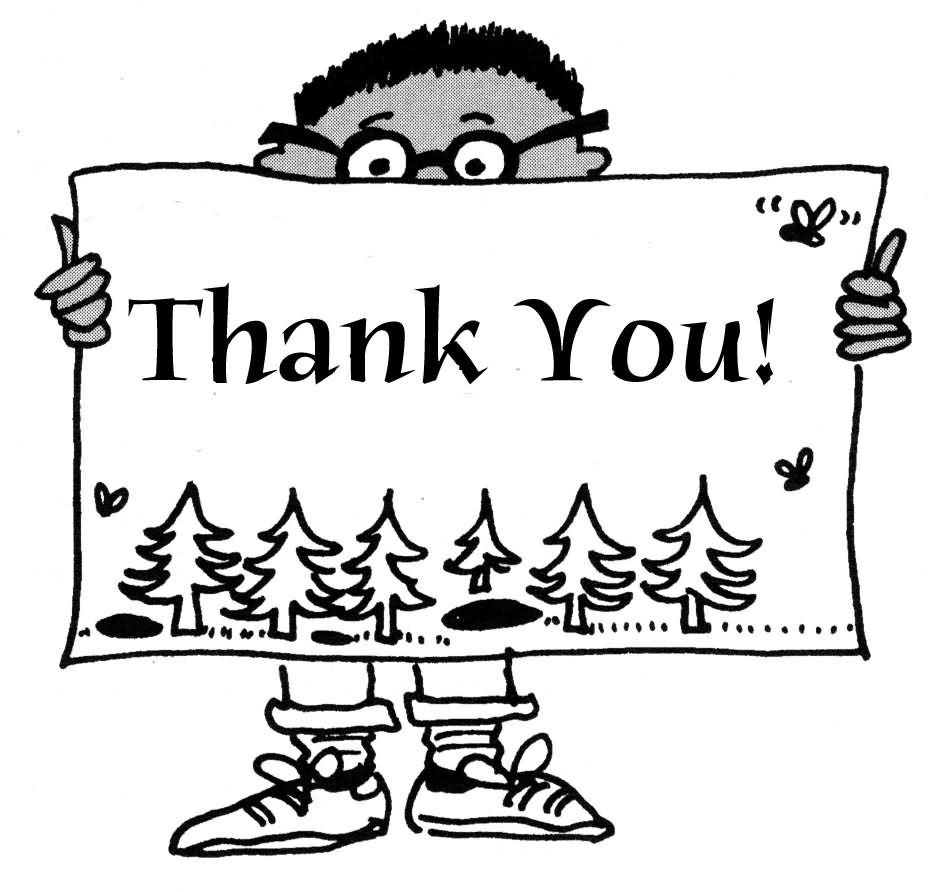 Thanks clipart black and white. Thank you free volunteer