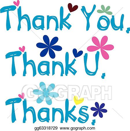 thanks clipart colorful