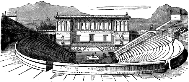 theatre clipart ancient greek theatre