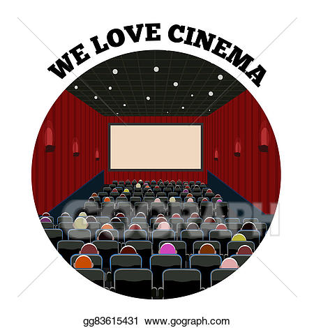 Drawing the interior of. Theatre clipart cinema hall