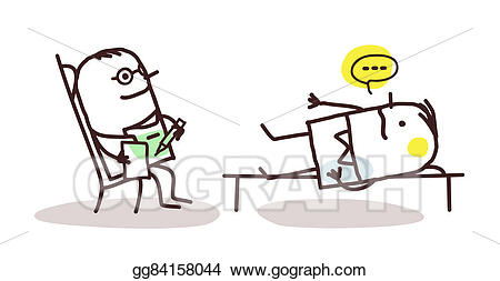Therapy clipart psychoanalysis. Stock illustrations cartoon psychoanalyst
