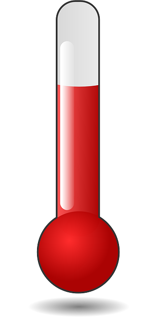 Thermometer clip art clear background. Double scale in celsius