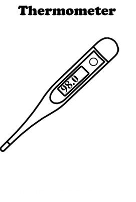 clipart thermometer coloring page