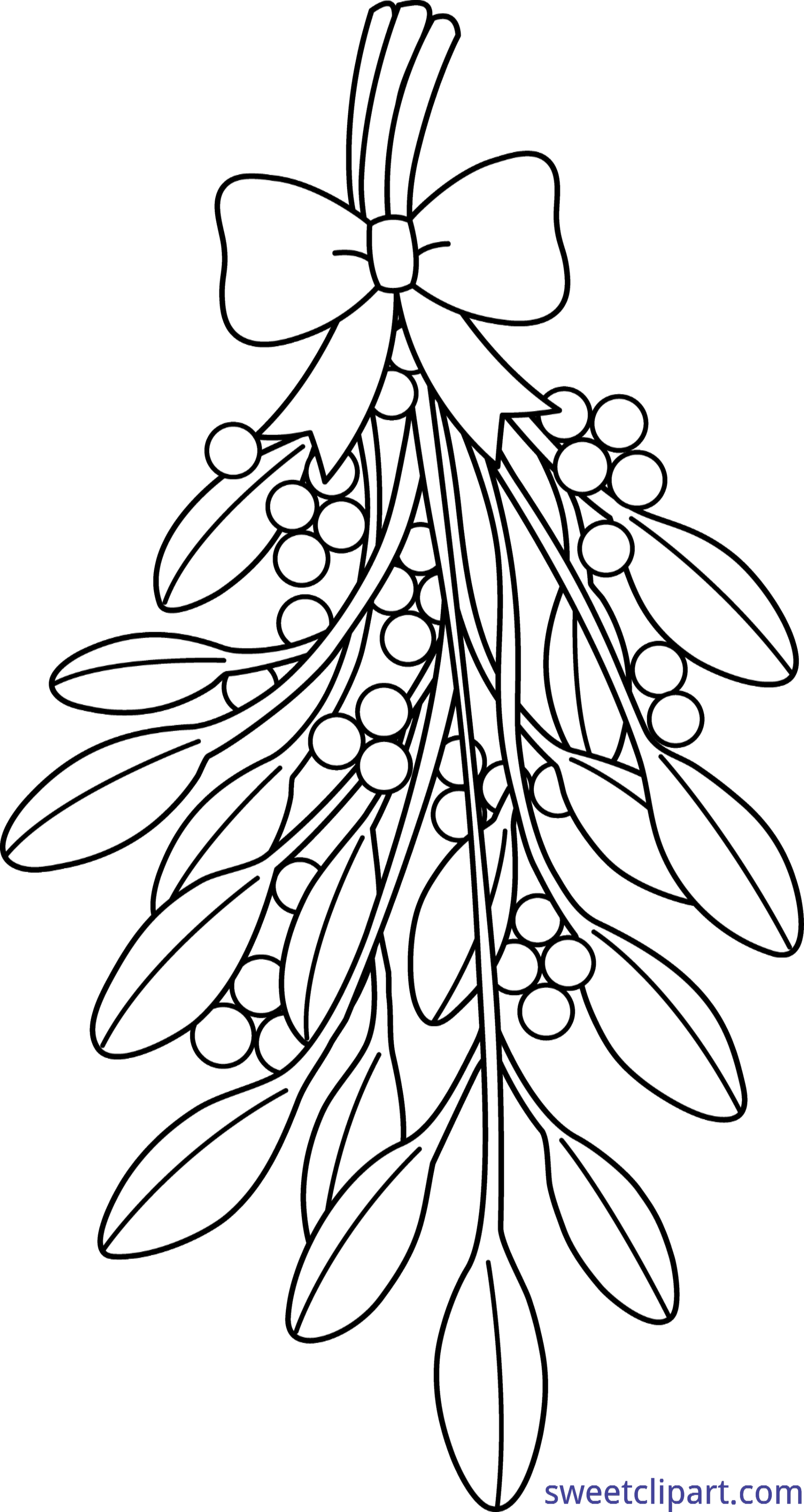 mistletoe clipart silhouette