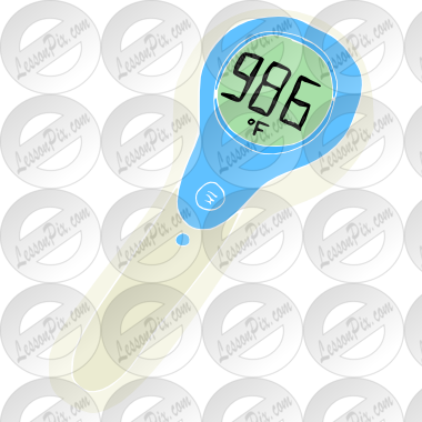 Stencil for classroom therapy. Thermometer clip art customizable