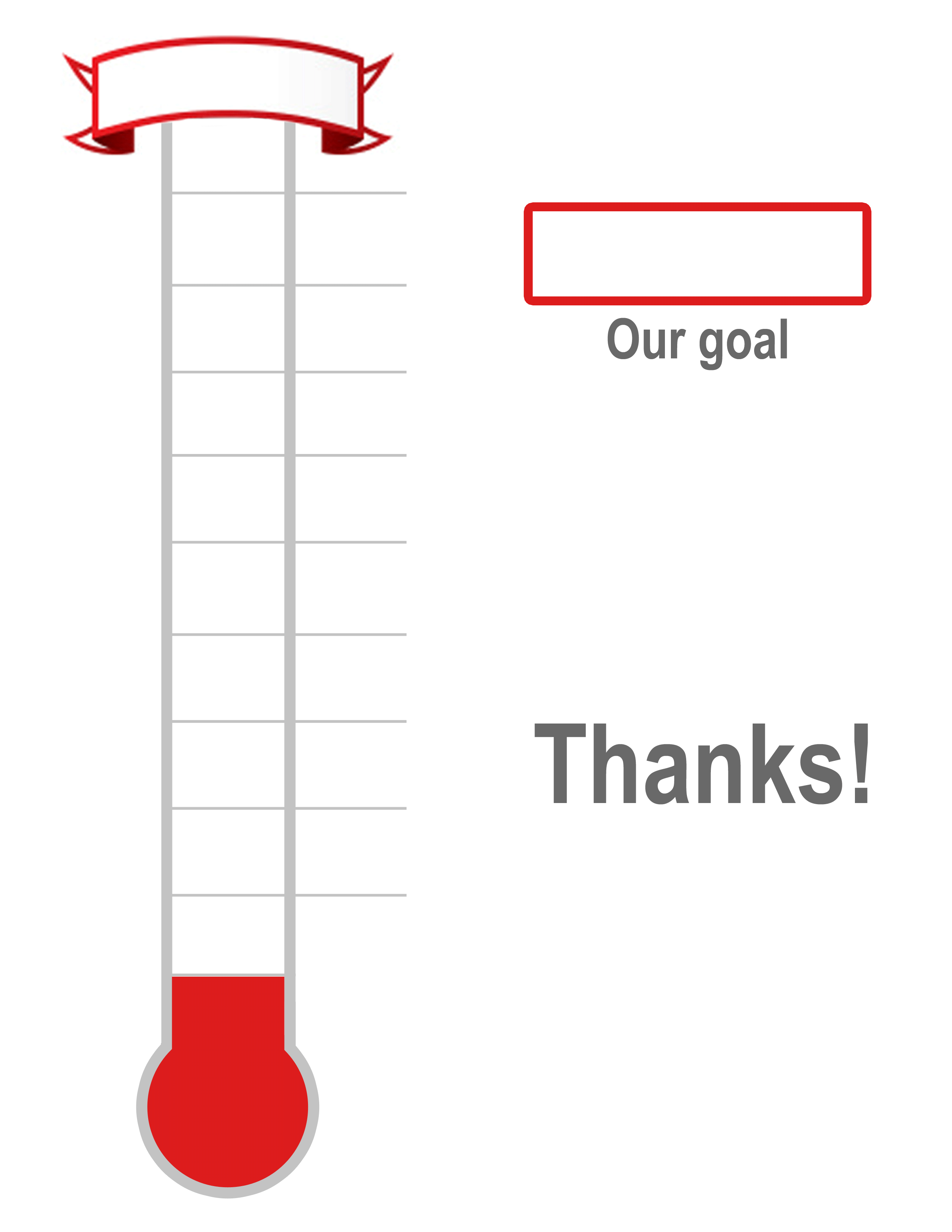 clipart thermometer fundraising