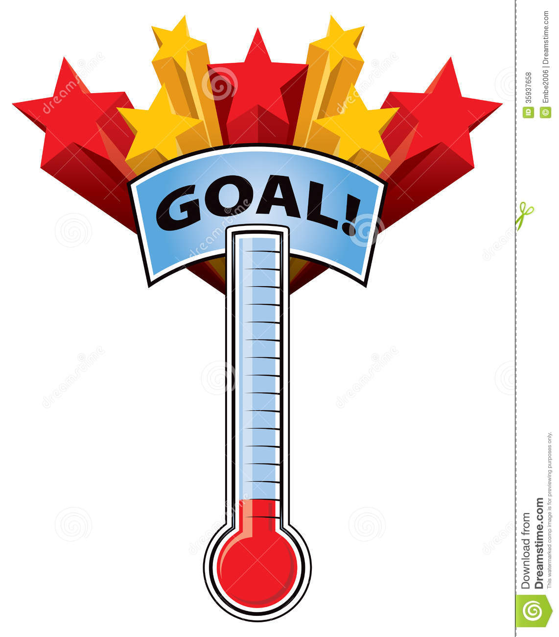 clipart thermometer goal setting
