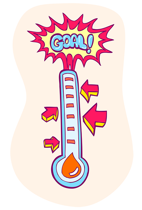 How to make a. Thermometer clip art goal setting