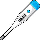 sick clipart thermometer