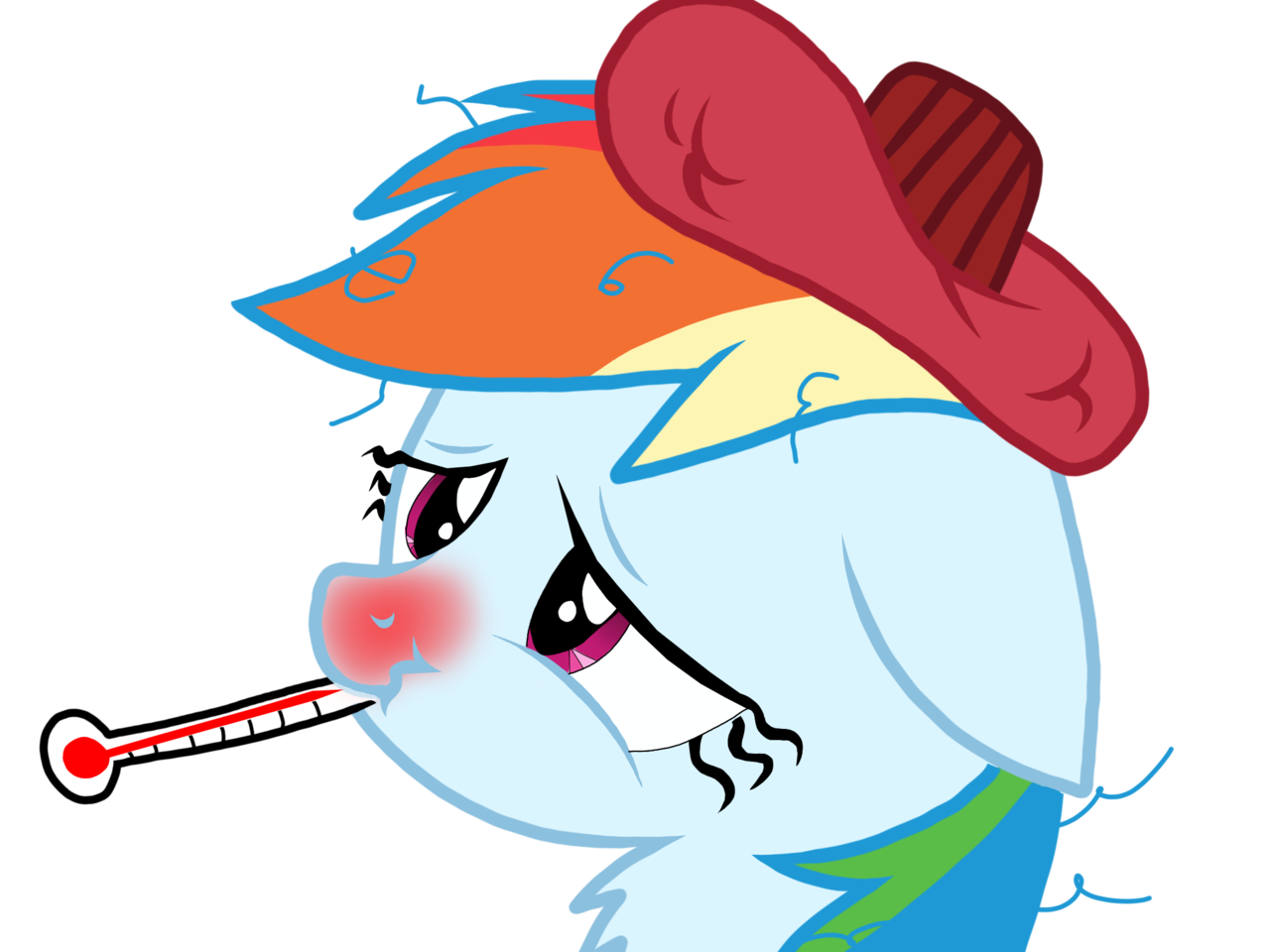 Thermometer clip art sick.  artist proponypal bust