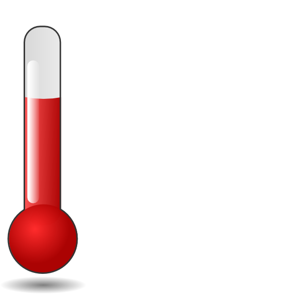 Thermometer clip art weather. Hot temperature icon at