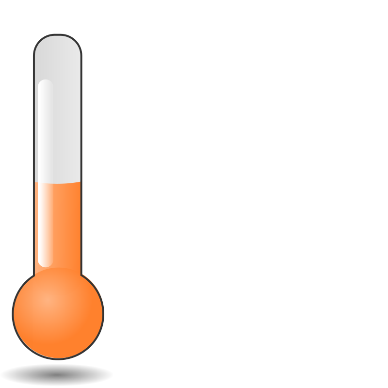 Orange clipart icon png. Thermometer clip art weather
