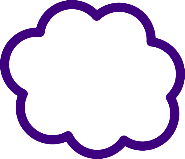 thoughts clipart purple cloud