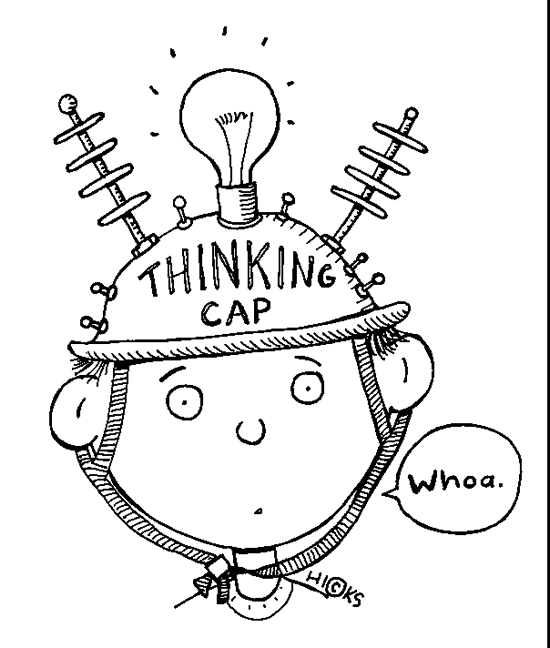 thoughts clipart thinking cap