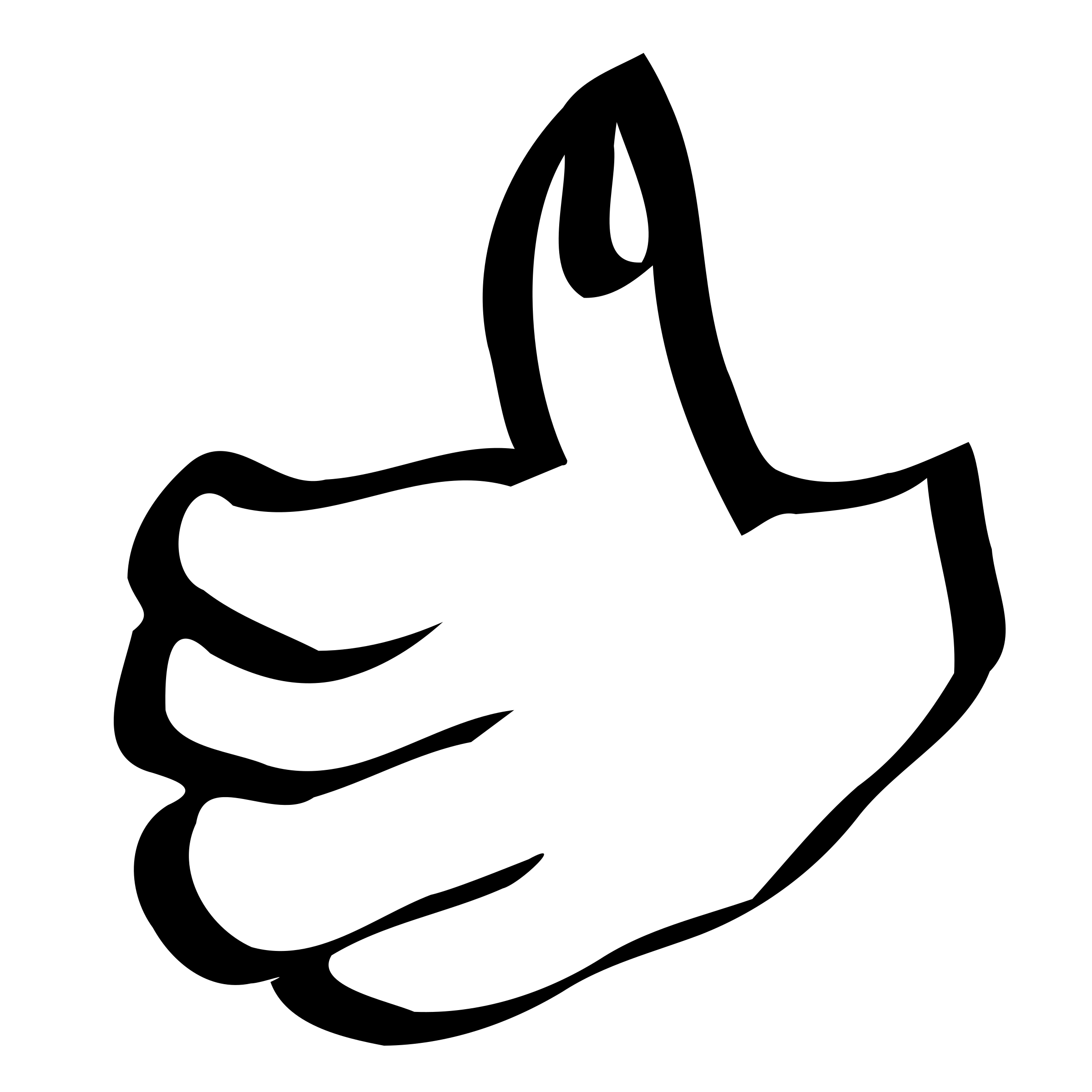 thumb clipart black and white