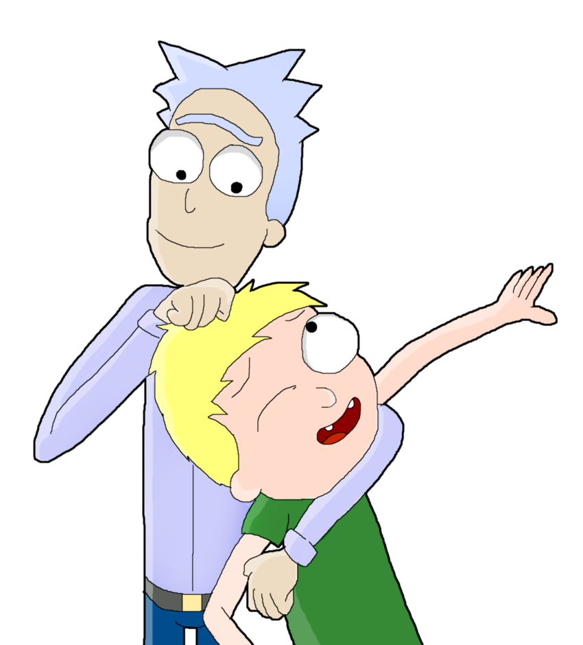 Rick and morty an. Thumb clipart happy person