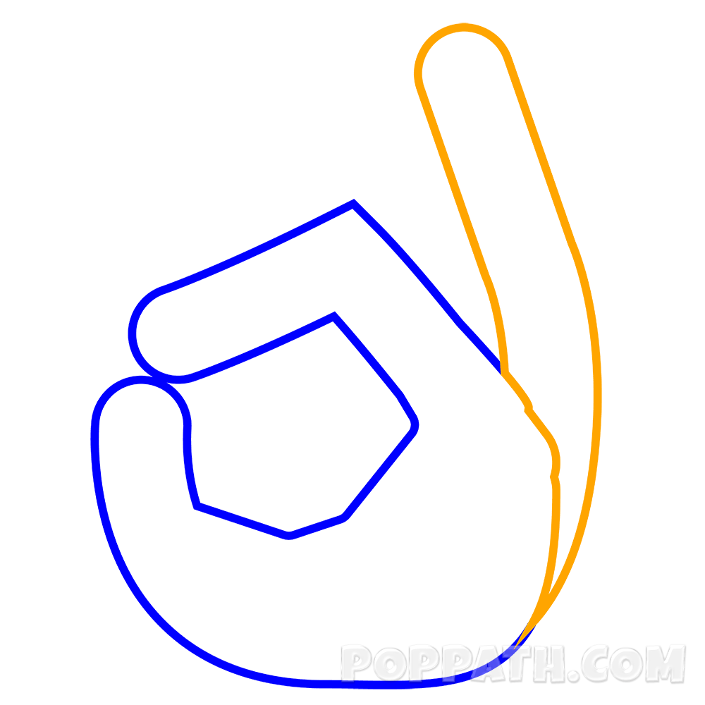 Thumb clipart middle emoji. How to draw an