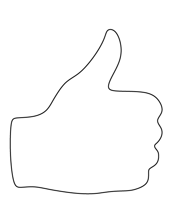 thumb clipart outline