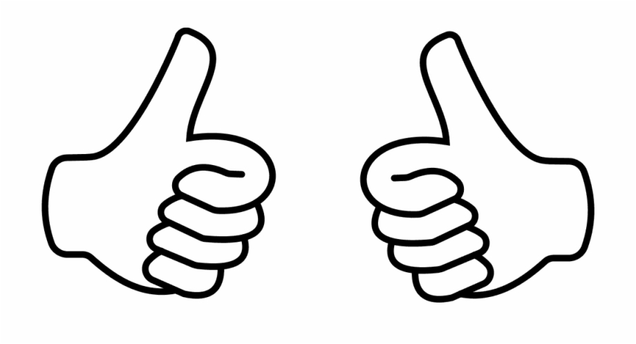 thumb clipart outline