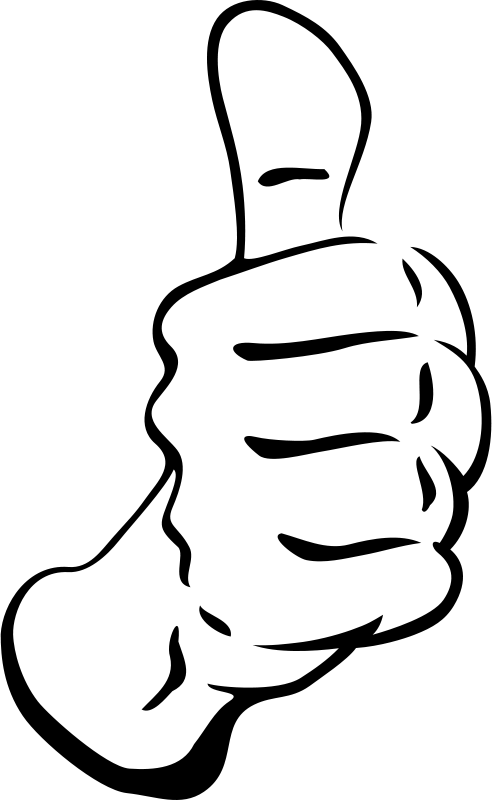 Free up with arm. Thumb clipart satisfied