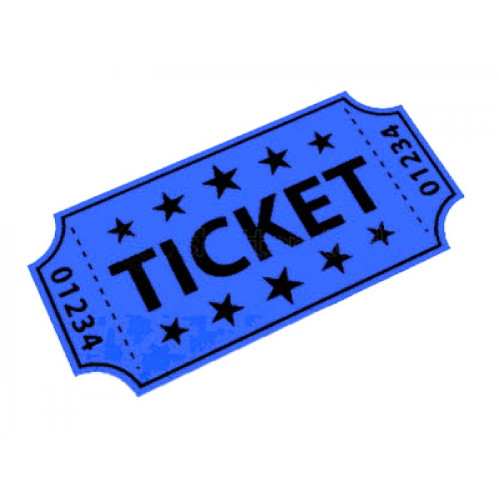 ticket clipart blue