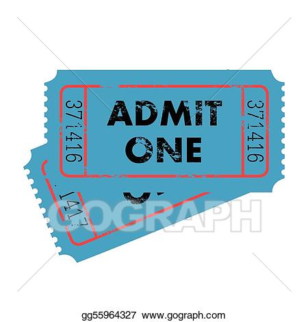 ticket clipart blue