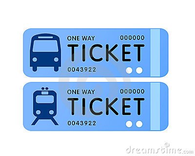 ticket clipart bus ticket