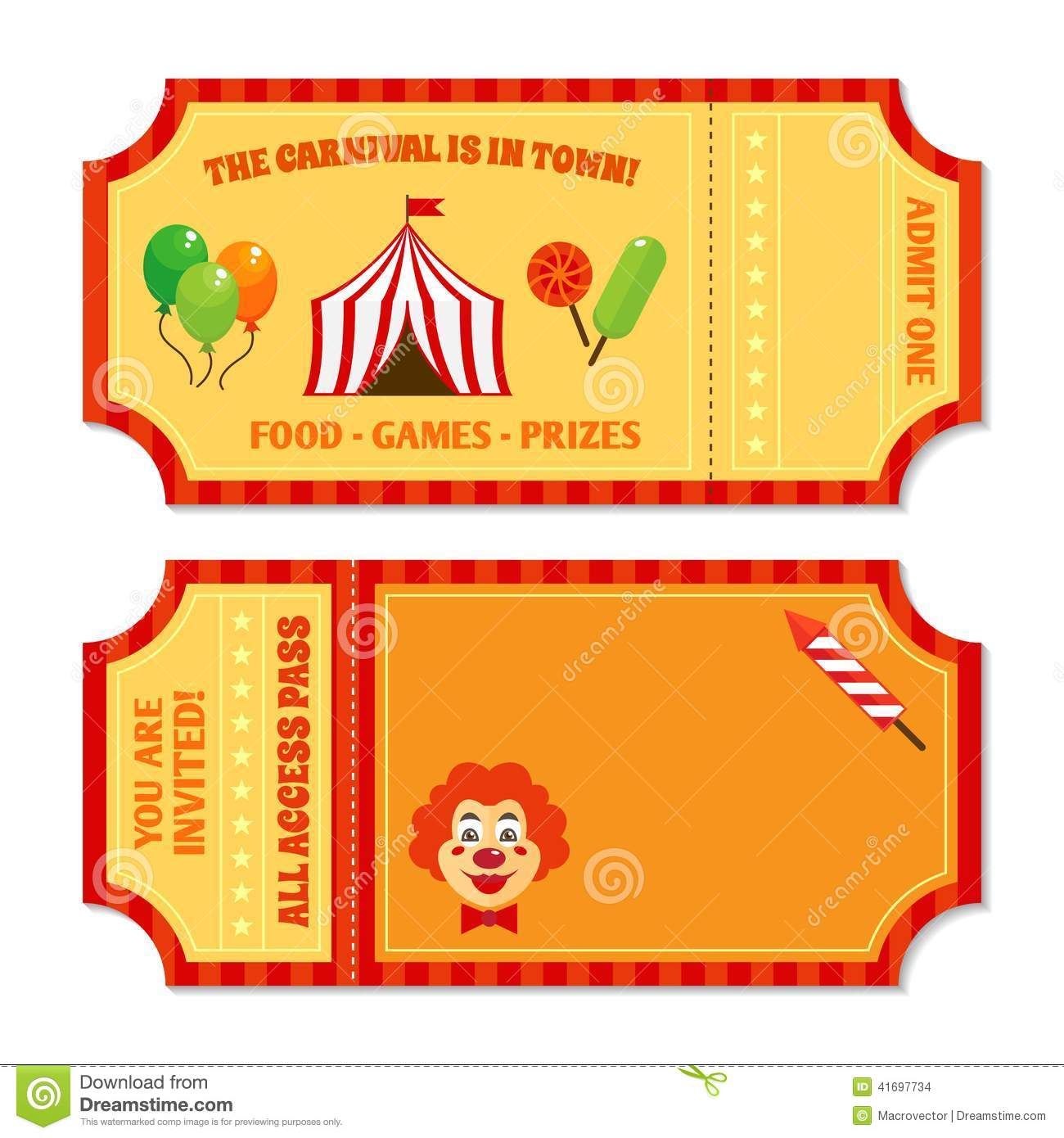 ticket clipart carnival
