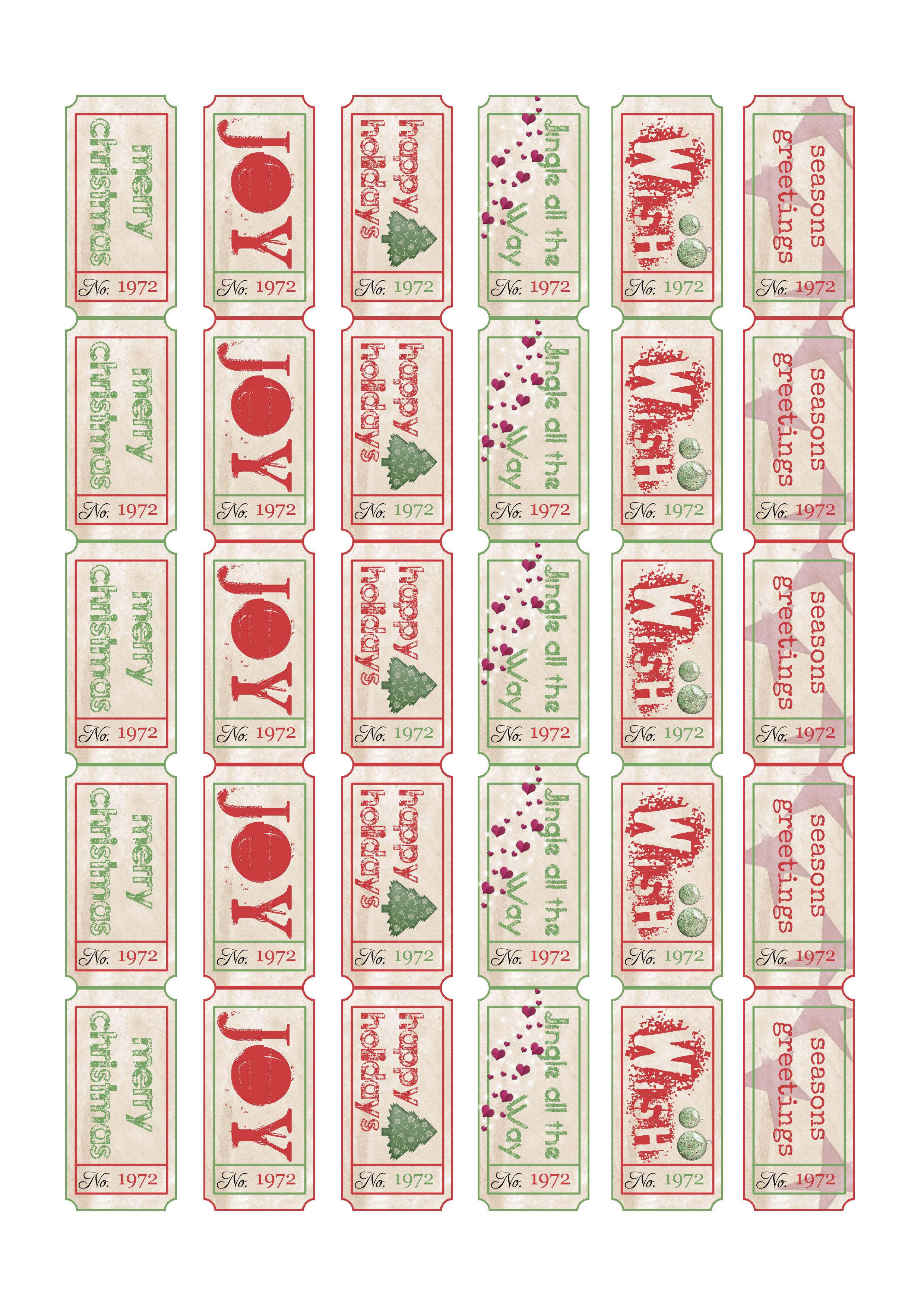 tickets clipart christmas