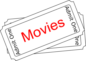 Movies button clip art. Ticket clipart film ticket